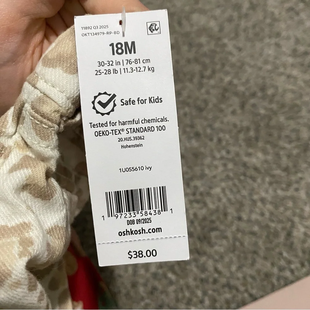 728 Oshkosh animal print toddler girls fashion leopard print flare pants
